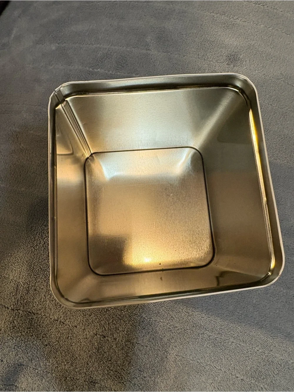 Girl Scout Gold Metal Decorative Square tin